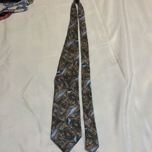 Picasso Art Inspired Marino Elegant Brown and Blue Patterned Men's Tie